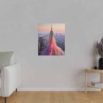 Pastel Empire State Matte Canvas, Stretched