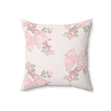 Rosa Beaux Pink Spun Polyester Square Pillow