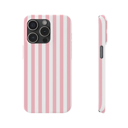 Pink Striped Summer Slim iPhone Case