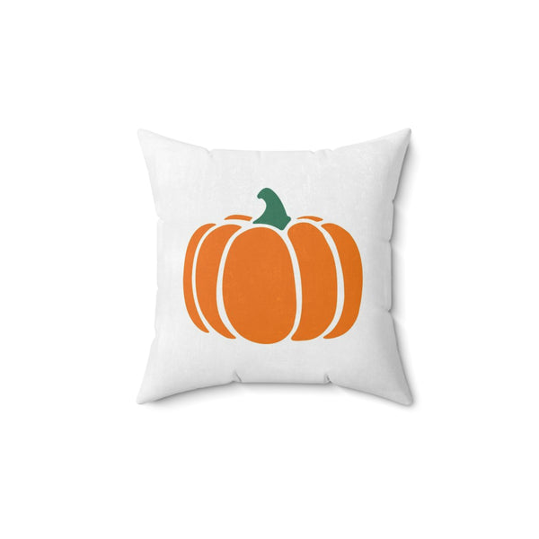 Pumpkin Spice Faux Suede Square Pillow