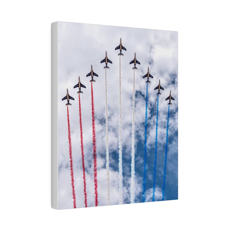 Red White and Blue Planes Matte Canvas, Stretched