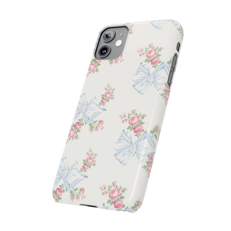 Rosa Beaux Blue Slim iPhone Case