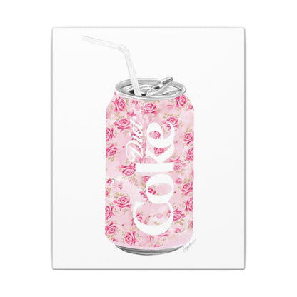 Rose Diet Coke Matte Canvas, Stretched
