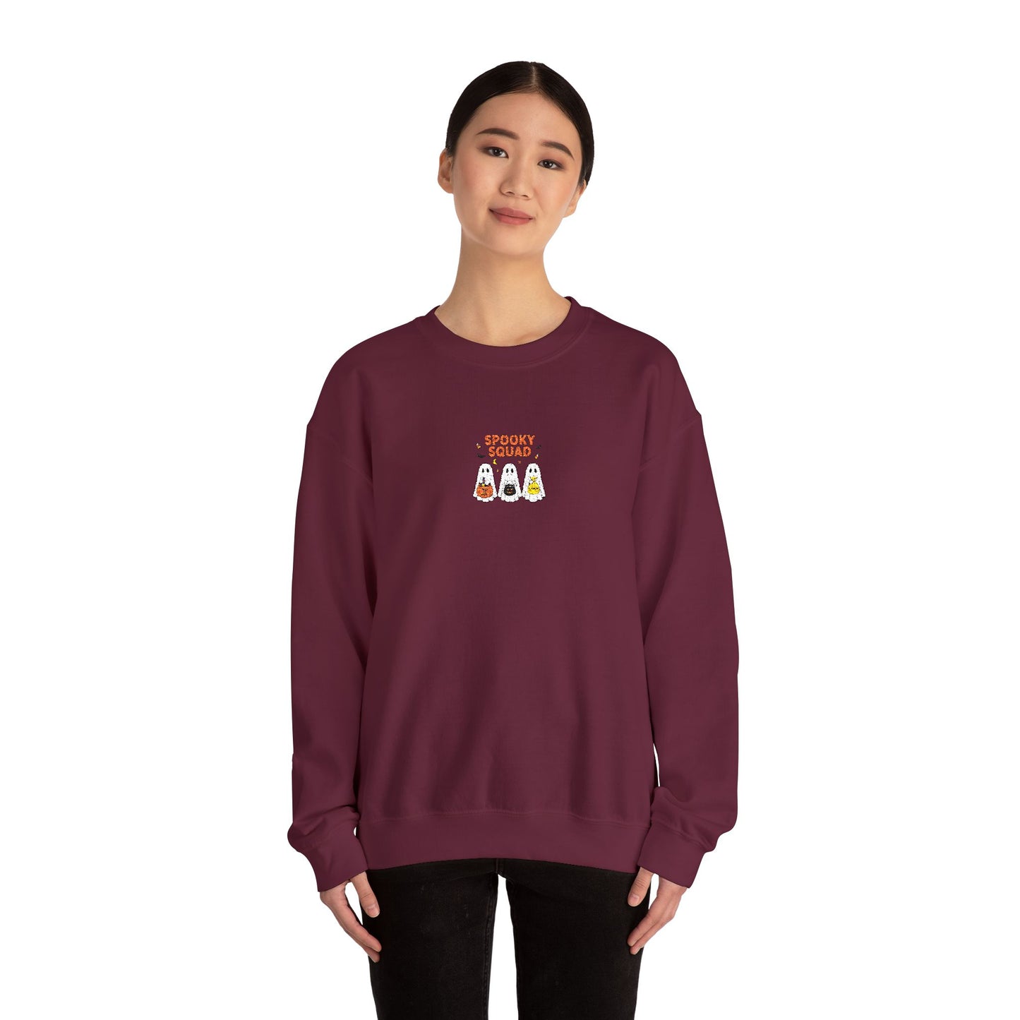 Spooky Squad Trick or Treat Embroidered Crewneck Sweatshirt