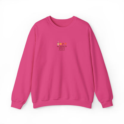 Pumpkin Spice Addict Embroidered Crewneck Sweatshirt