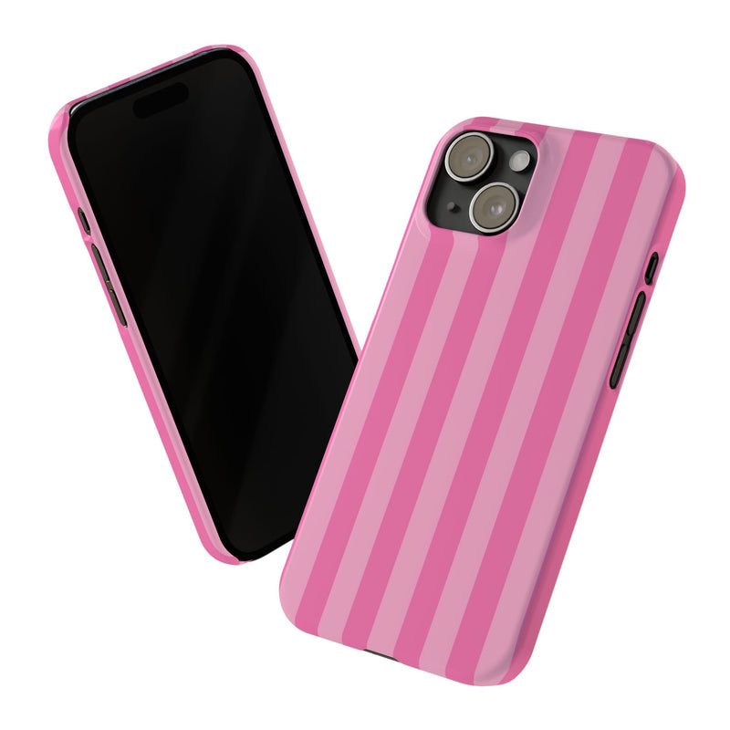 Pink Striped Slim iPhone Case