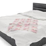 Rosa Beaux Pink Velveteen Plush Blanket