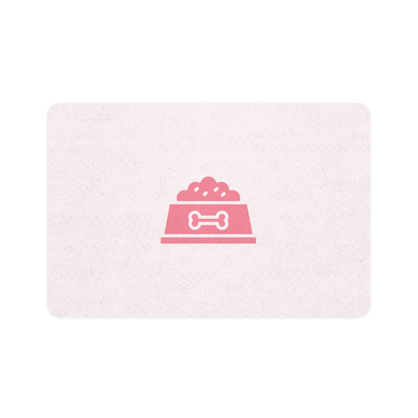 Pink Bowl Pet Food Mat