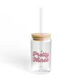 Pretty Nurse Sparkle Sipper Glass