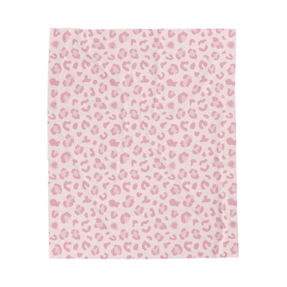 Pink Cheetah Velveteen Plush Blanket