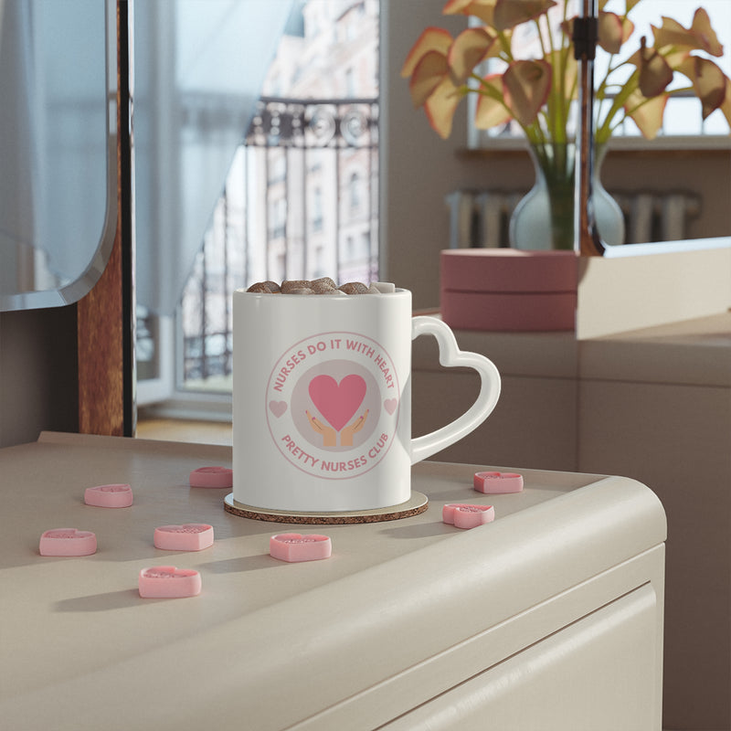 Nurses With Heart Heart-Shaped Mug