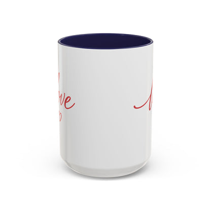 Love Script Accent Coffee Mug – Romantic Heart 11/15oz
