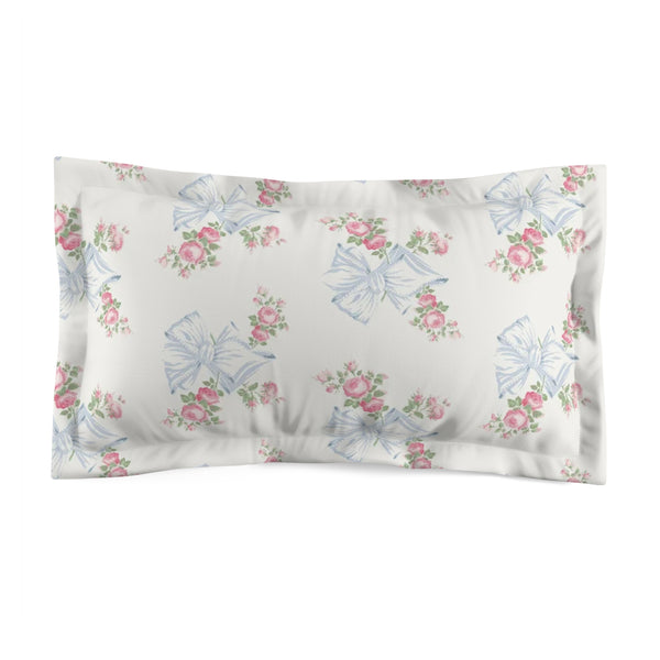 Rosa Beaux Blue Microfiber Pillow Sham