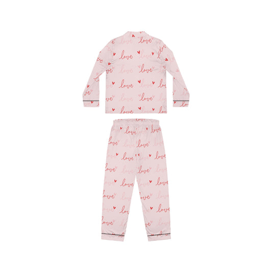 Women's Love Silk Satin Pajama Set