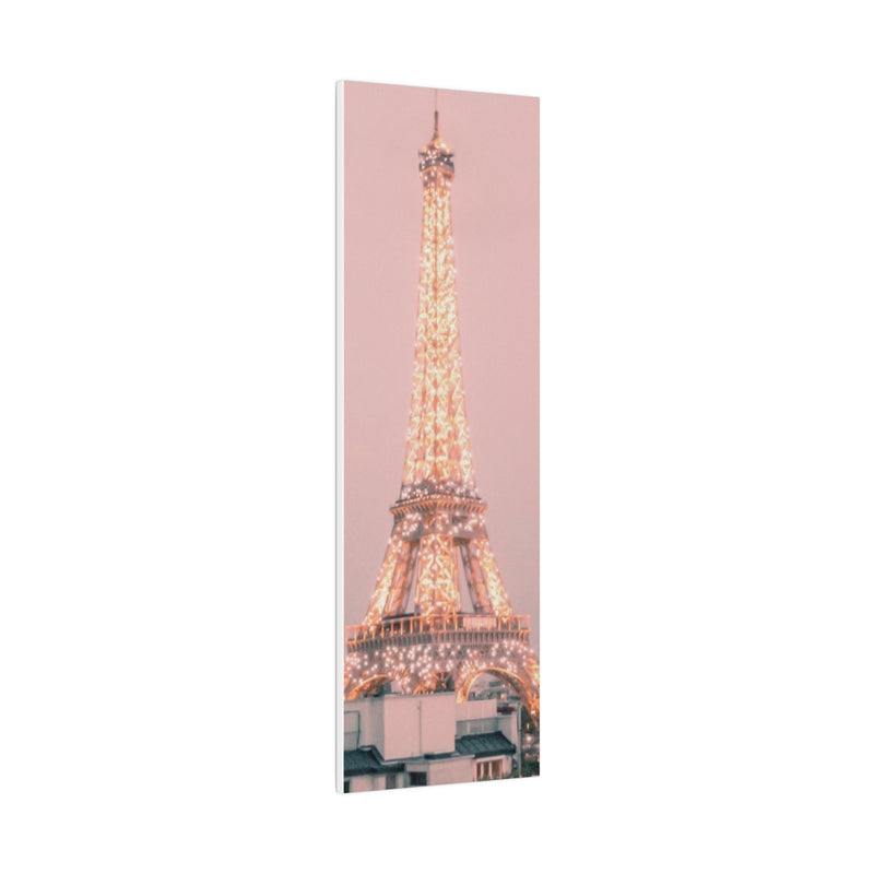 Sunset Paris Eiffel Tower Matte Canvas, Stretched