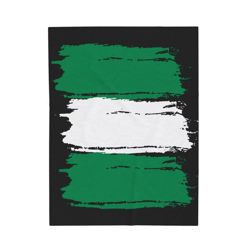 Nigerian Painted Flag Velveteen Plush Blanket