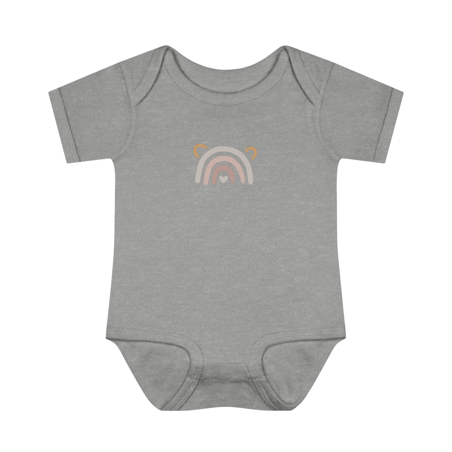 Rainbow Heart Baby Bodysuit