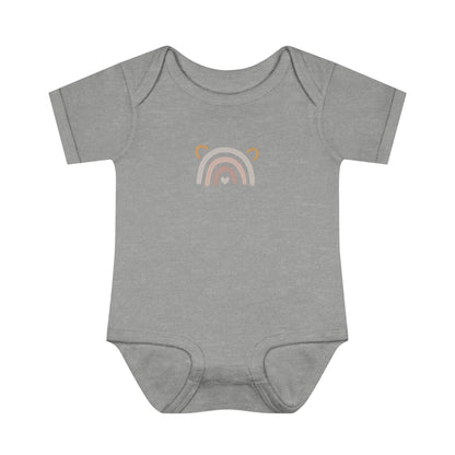 Rainbow Heart Baby Bodysuit