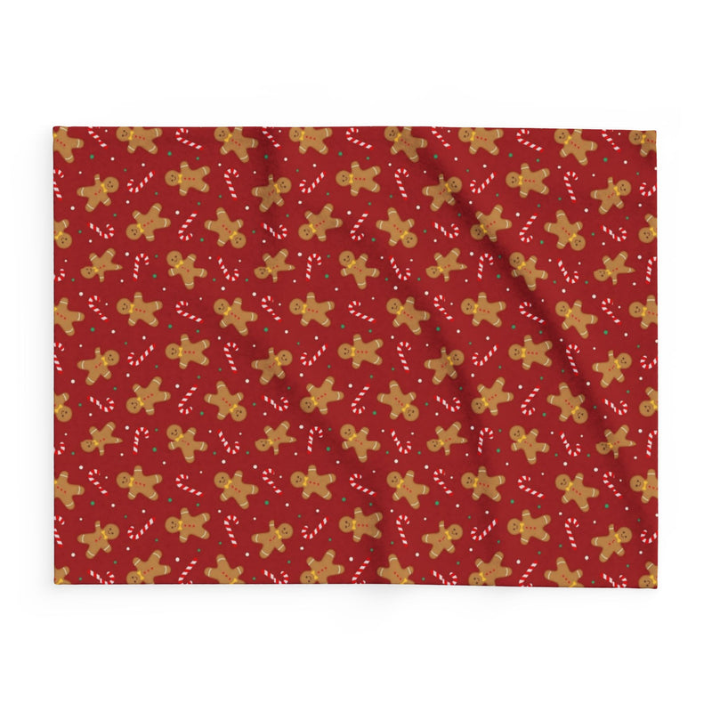 Gingerbread Man Red Arctic Fleece Blanket