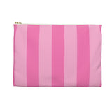 Pink Striped Accessory Pouch