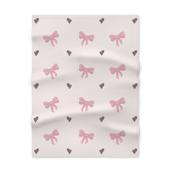 Soft Bows Soft Fleece Baby Blanket