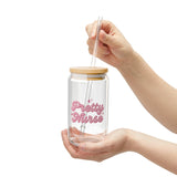 Pretty Nurse Sparkle Sipper Glass