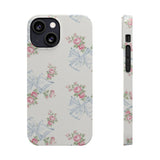 Rosa Beaux Blue Slim iPhone Case