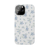 Blue Petals Slim iPhone Case