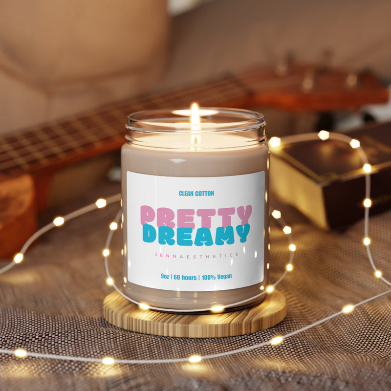 Pretty Dreamy Clean Cotton Scented Soy Candle