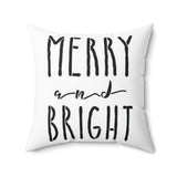 Merry and Bright Faux Suede Square Pillow