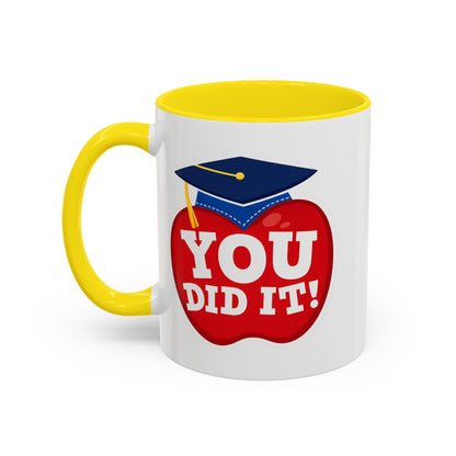 You Did It! Graduation Apple Accent Coffee Mug (11/15oz)