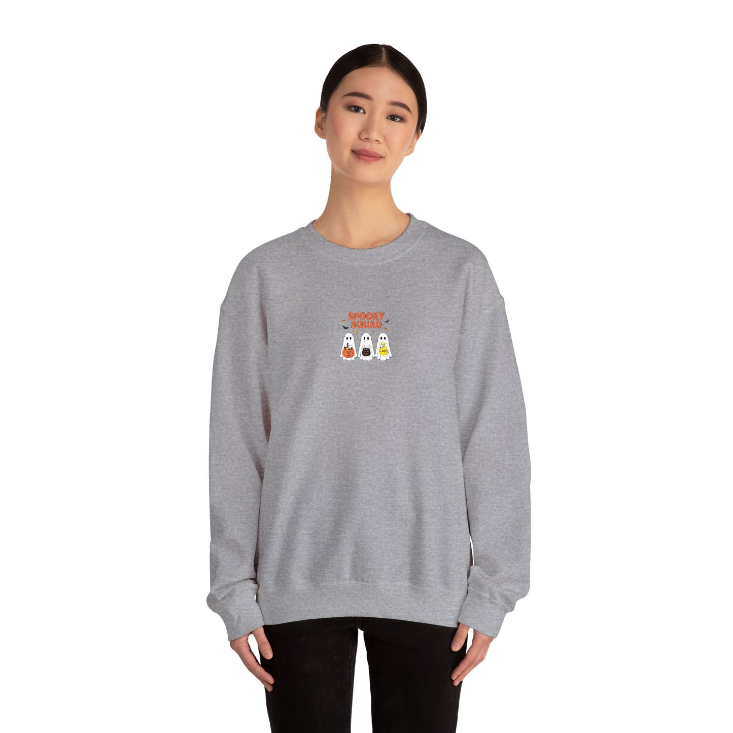 Spooky Squad Trick or Treat Embroidered Crewneck Sweatshirt