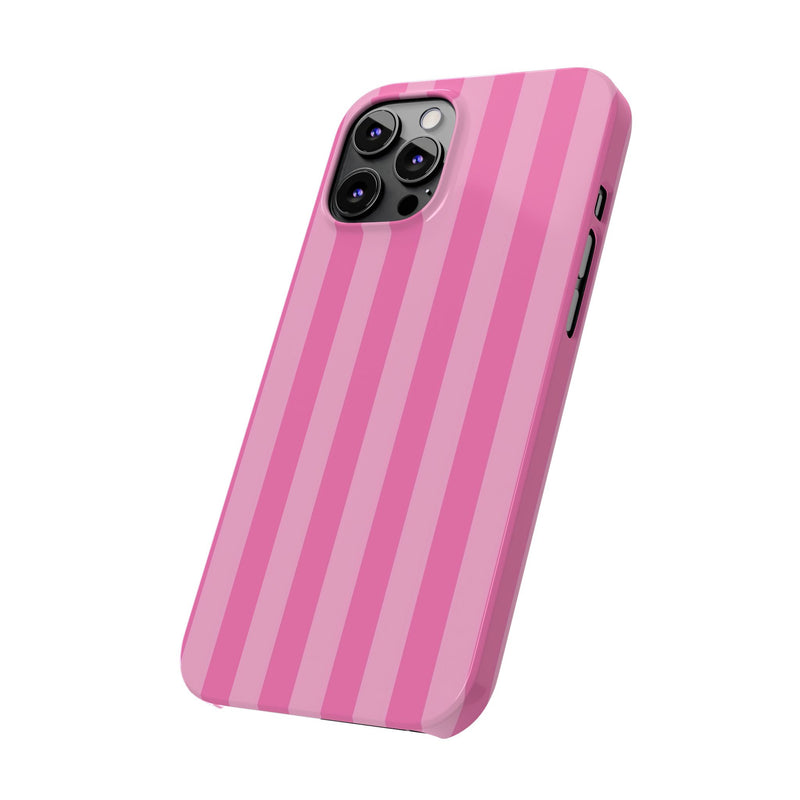 Pink Striped Slim iPhone Case