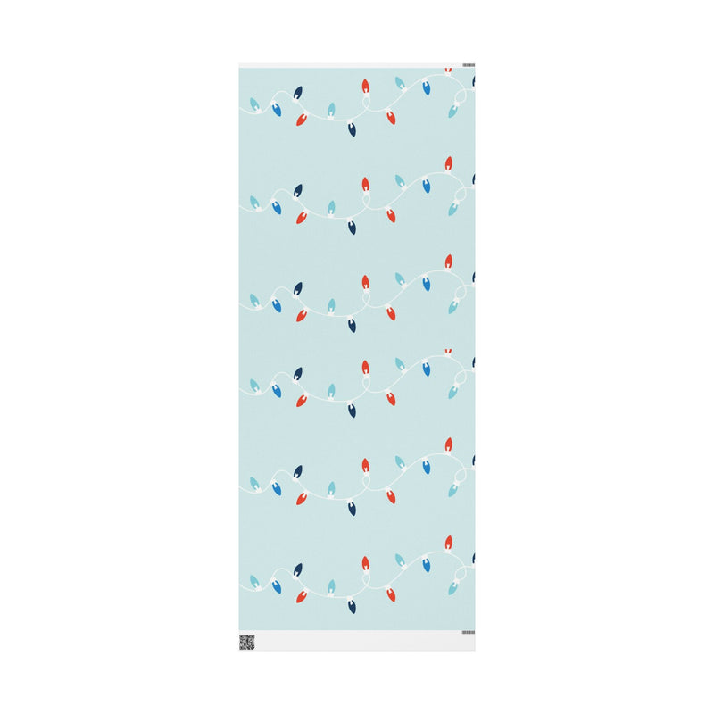 Christmas Light Blue Strings Wrapping Papers