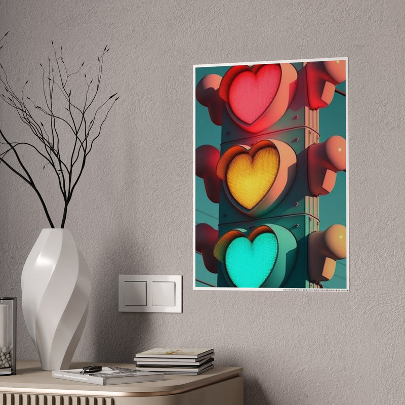 Heart Stop Light Gloss Poster