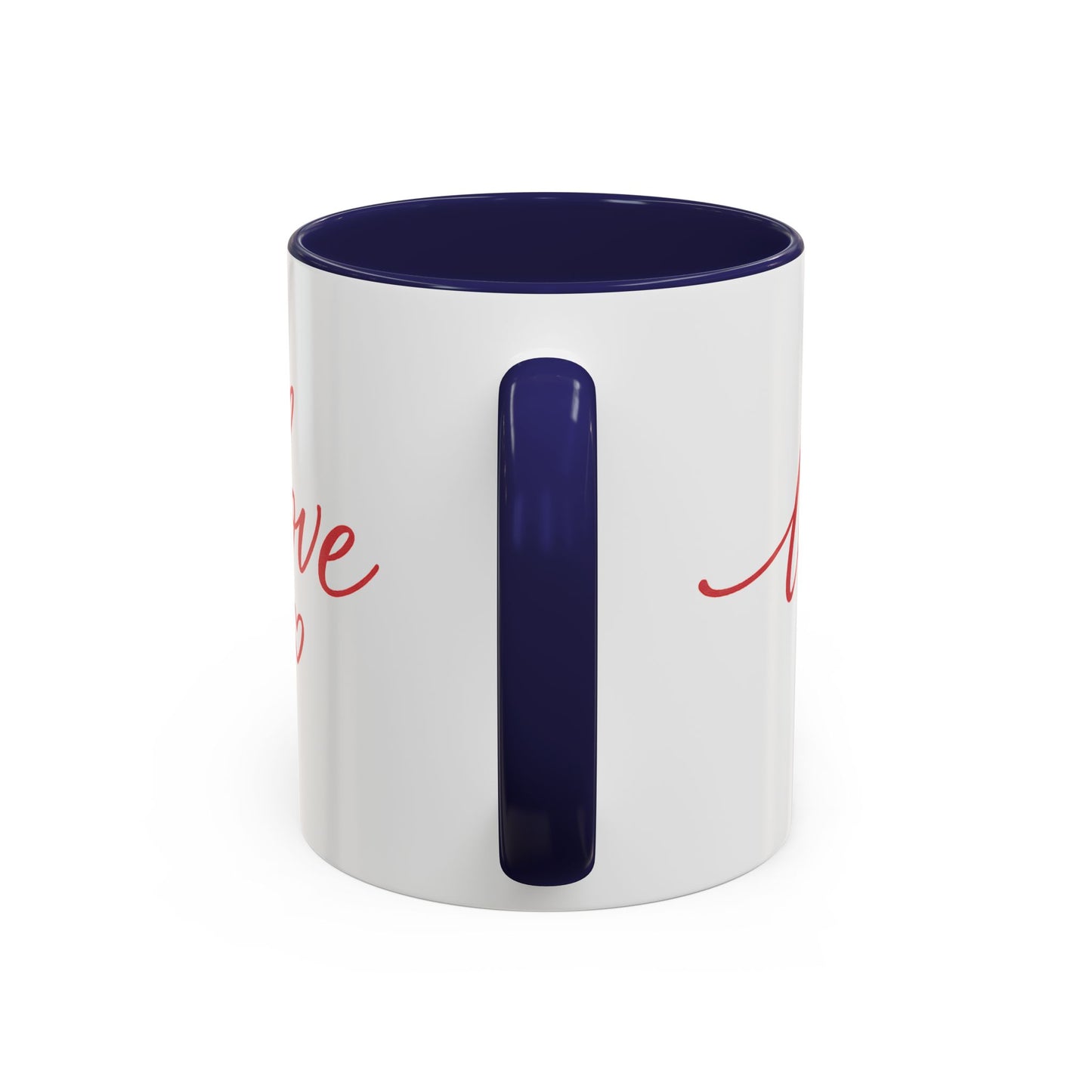 Love Script Accent Coffee Mug – Romantic Heart 11/15oz