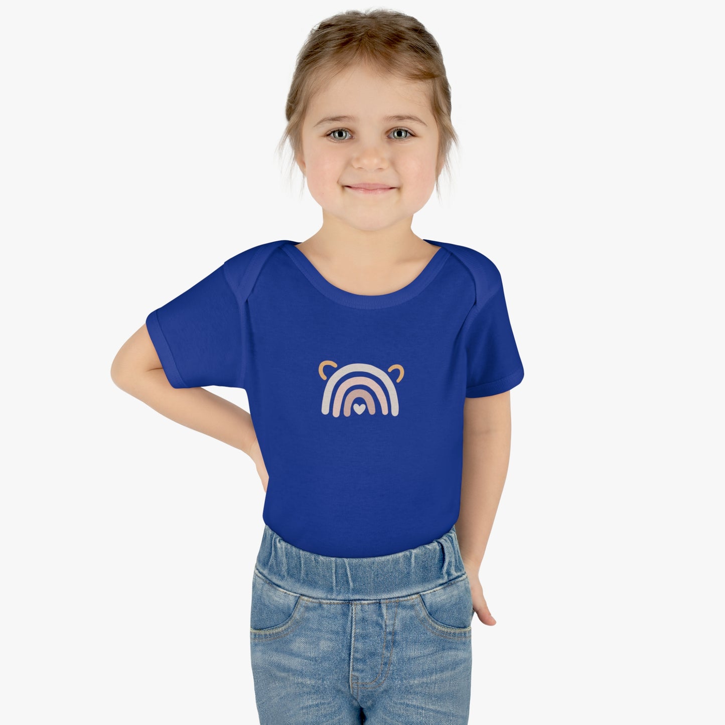 Rainbow Heart Baby Bodysuit