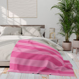 Pink Striped Arctic Fleece Blanket