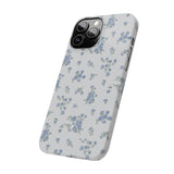 Blue Petals Slim iPhone Case