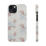 Rosa Beaux Blue Slim iPhone Case