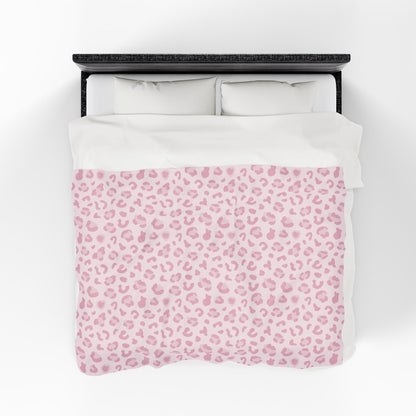 Pink Cheetah Velveteen Plush Blanket