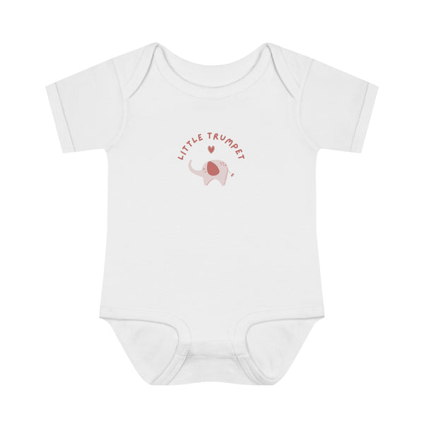 Little Trumpet Elephant Baby Bodysuit