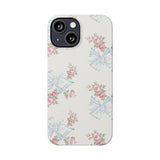 Rosa Beaux Blue Slim iPhone Case