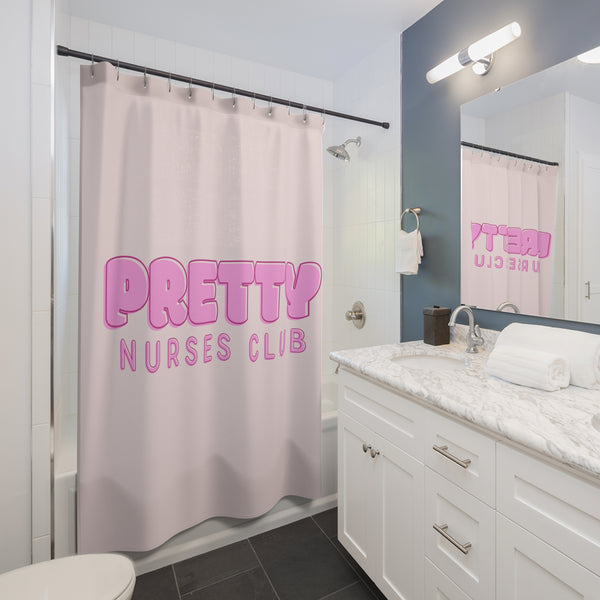 Pretty Nurses Club Pink Shower Curtain