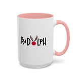 Rudolf Reindeer Accent Coffee Mug (11, 15oz)