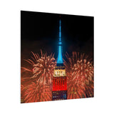 Fireworks in NYC Matte Canvas, Stretched