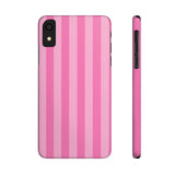 Pink Striped Slim iPhone Case