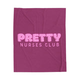 Pretty Nurses Club Purple Velveteen Plush Blanket