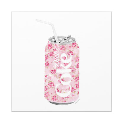 Rose Diet Coke Matte Canvas, Stretched