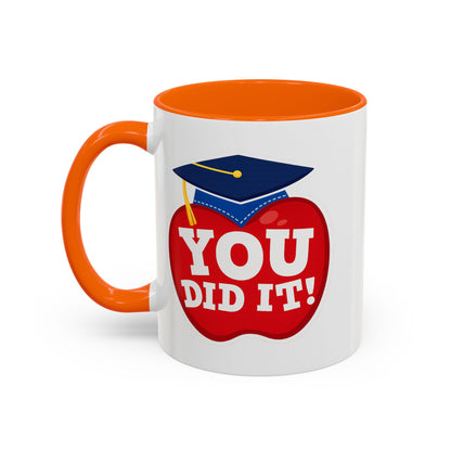 You Did It! Graduation Apple Accent Coffee Mug (11/15oz)